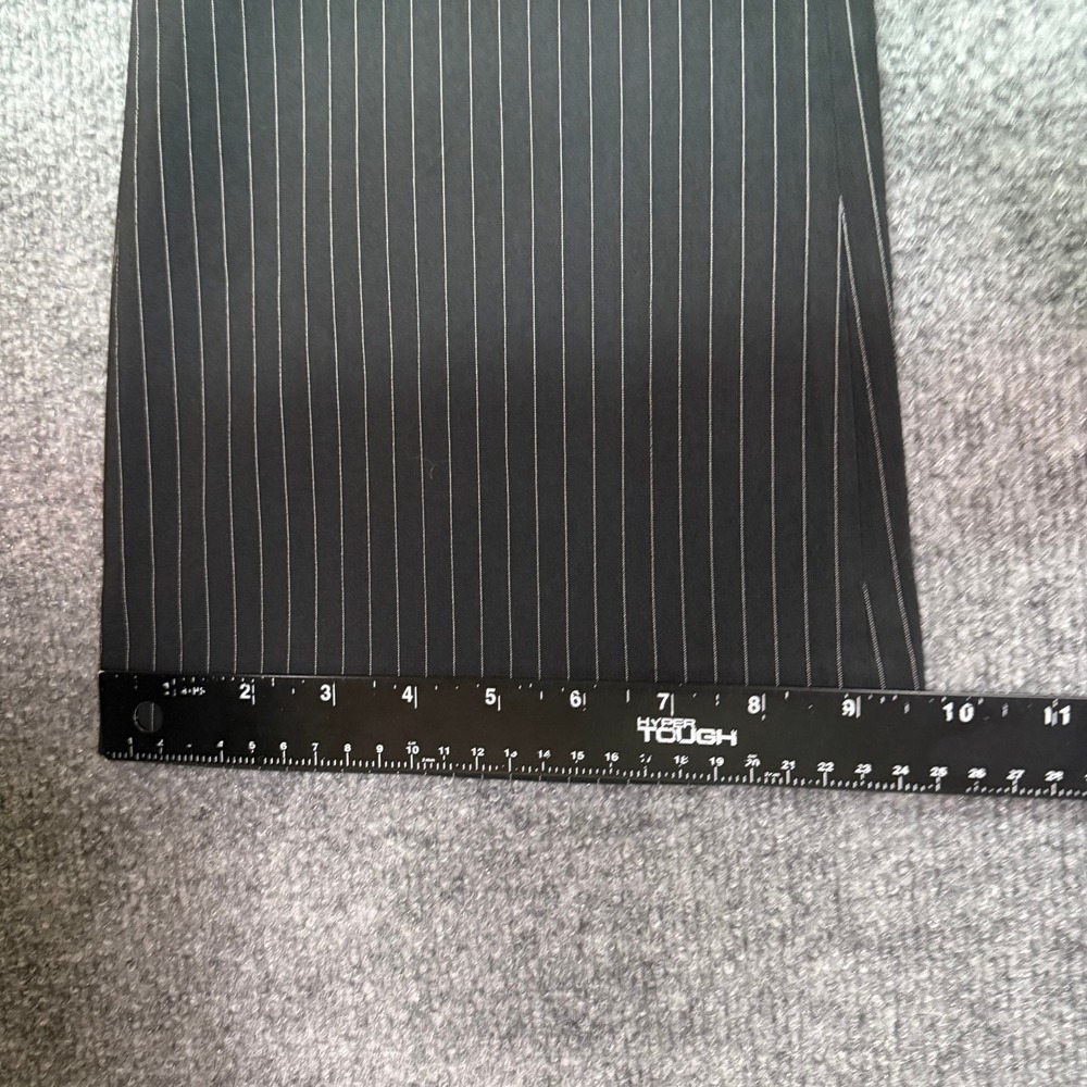 Express Design Studio Editor Pants Women 4R Black Pinstripe Flare Leg Workwear - Picture 11 of 14
